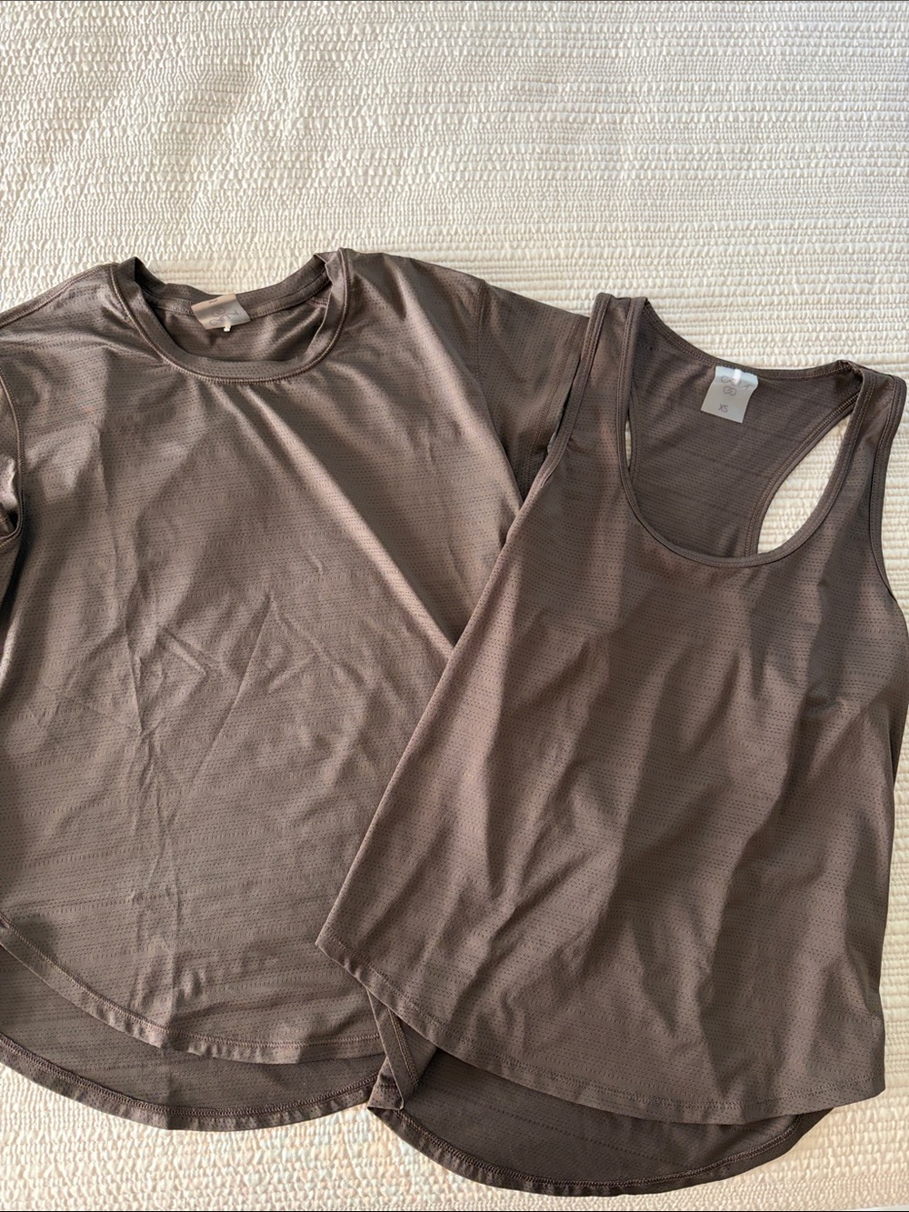 CALIA by Carrie Underwood Brown Active Tank and Tee Set